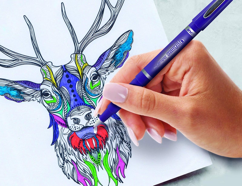 I-N-C OPTIMUS 24-Color 0.7mm Felt Tip Pens - No Bleed, For Writing, Drawing, Journaling - Image 3